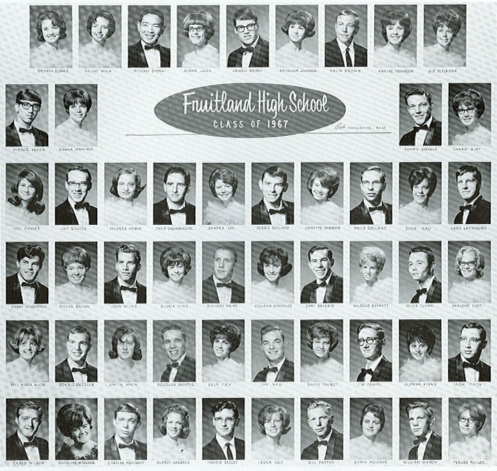 1967 Fruitland High School Class List